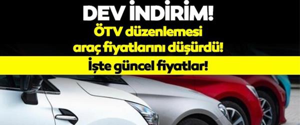 Yeni ÖTV Düzenlemesi Sonrası Araç Fiyatları Yeni ÖTV Düzenlemesi Sonrası Araç Fiyatları