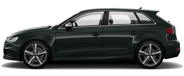 Audi RS 3 Sportback sedefli orman yeşili Audi RS 3 Sportback sedefli orman yeşili