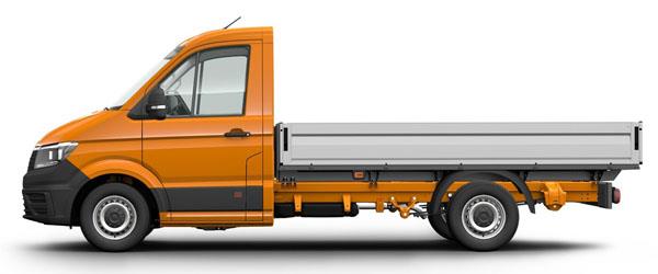 Volkswagen Crafter Pikap parlak turuncu Volkswagen Crafter Pikap parlak turuncu